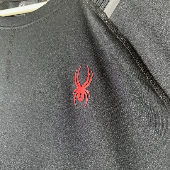 Spyder Active ProWeb Athletic Black Long Sleeve Top 3M Men's Size Medium - Picture 3 of 10